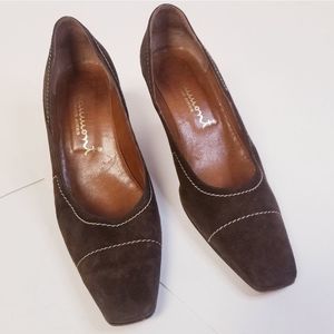 Chaumont suede Brown heel size 7